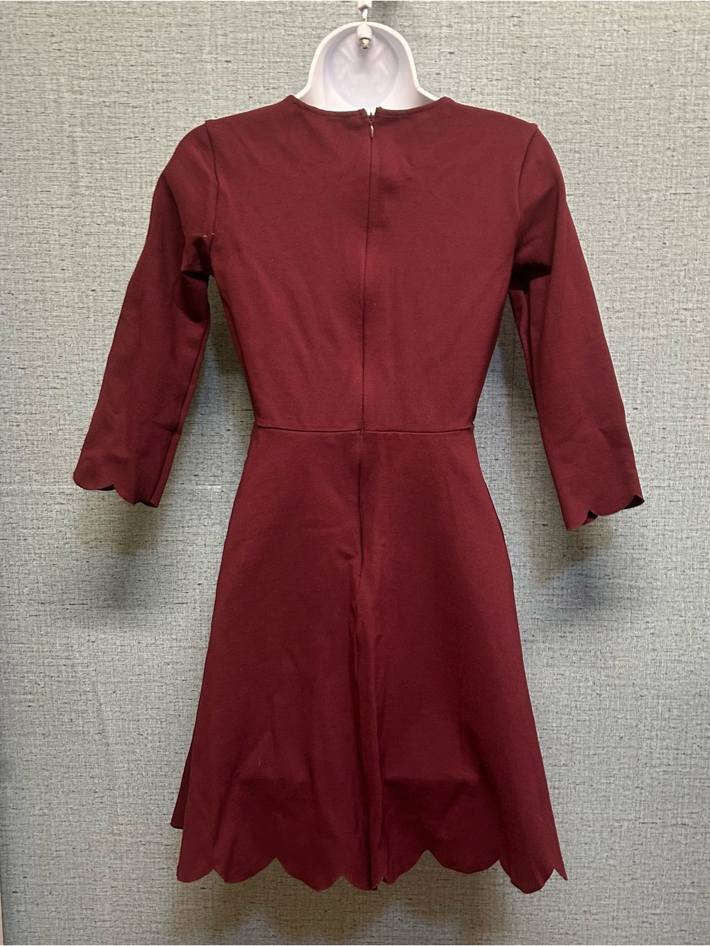 Beautiful Lulus Burgundy Red Skater Dress - Size S - Picture 3 of 5